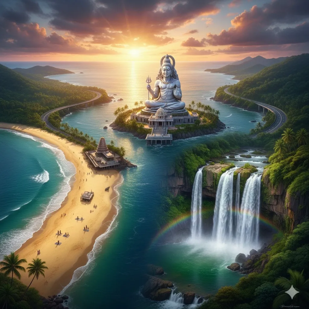 Gokarna-Murudeshwar-Vibhuthi falls